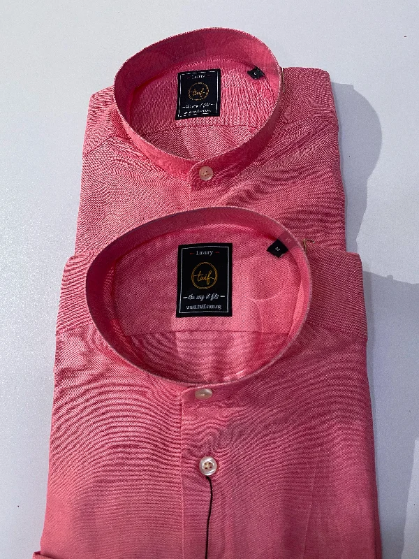 Discount Extravaganza Peach oxford bishop collar shirt