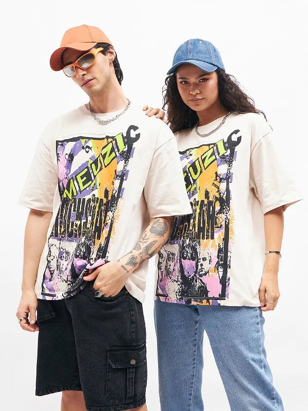 Big Deal Unisex Beige MEUZIC Oversized T-Shirt