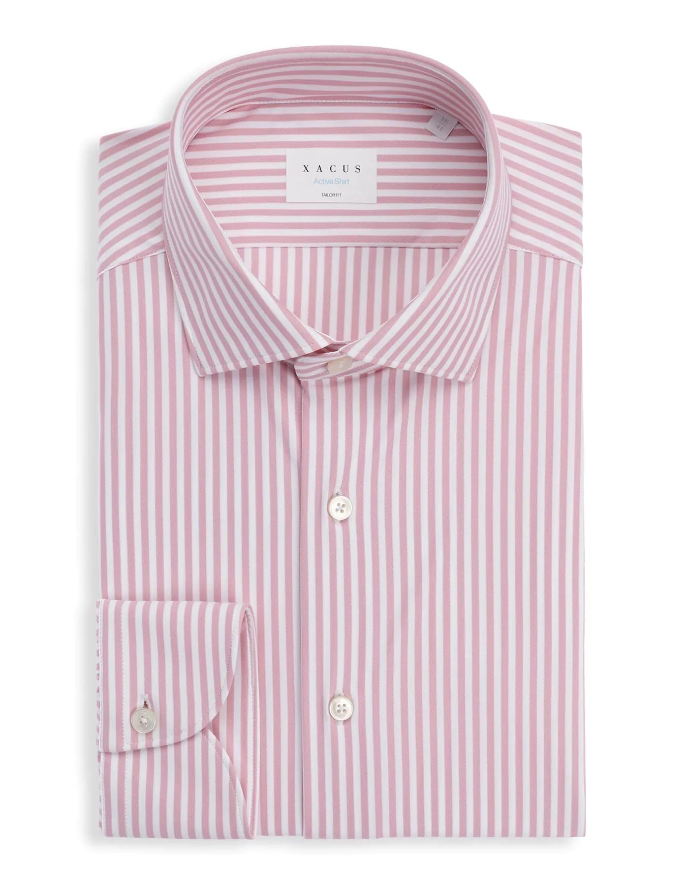 Weekend Deals That Excite ID24123-Xacus "Active" Pink Stripe Shirt