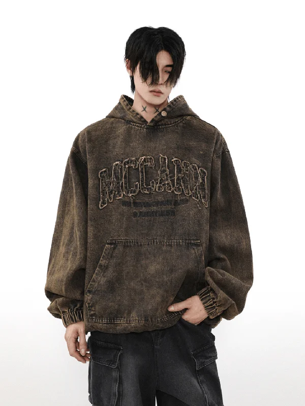 Price Drop [MRNEARLY] washed denim hooded na969