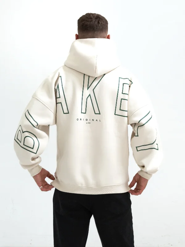 Super Sale Outline Idris Oversized Hoodie - Chalk