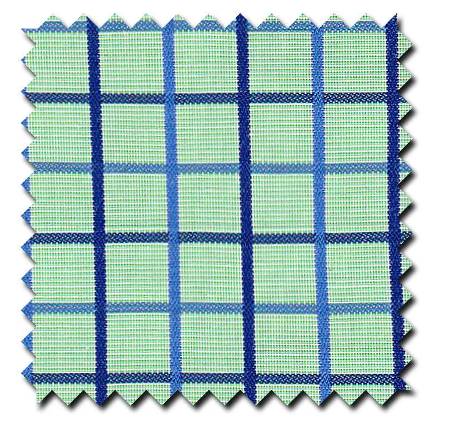 Massive Deal Aqua Green with Blue Grid Checks - Custom Dress Shirts