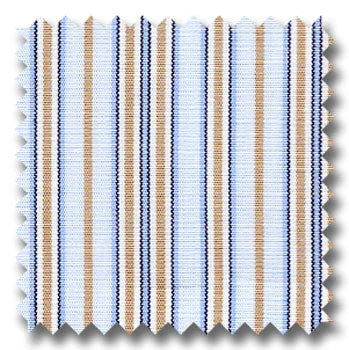 Closeout Deal Blue, Kahki, and White Stripe Custom Dress Shirt