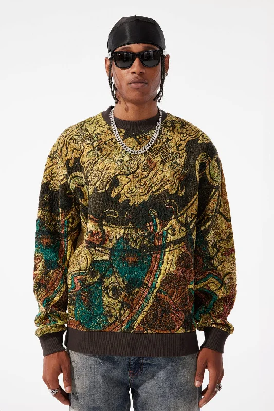 Weekend Savings Galore Silk Road Crewneck Sweater (Catfish)