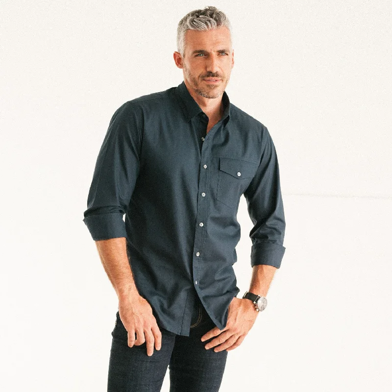 Weekend Savings Extravaganza Author Casual Shirt – Dark Navy Cotton Twill