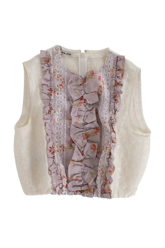Weekend Discounts to Delight [WW15540] Miu Miu | Vest Top