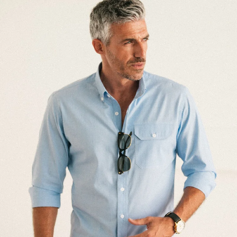 Special Buy Builder Casual Shirt – Clean Blue Cotton End-on-end