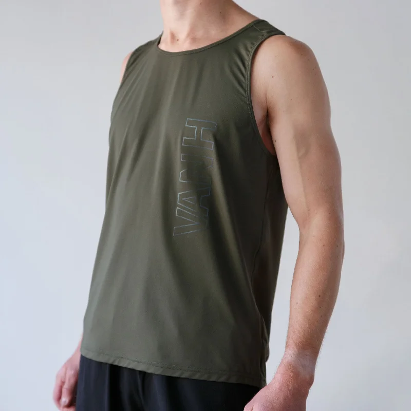 Limited Supply Mens Military Green Running Vest