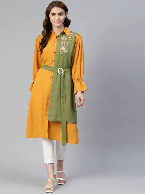 Crazy Deal Women  Embroiderd Shirt Style Top