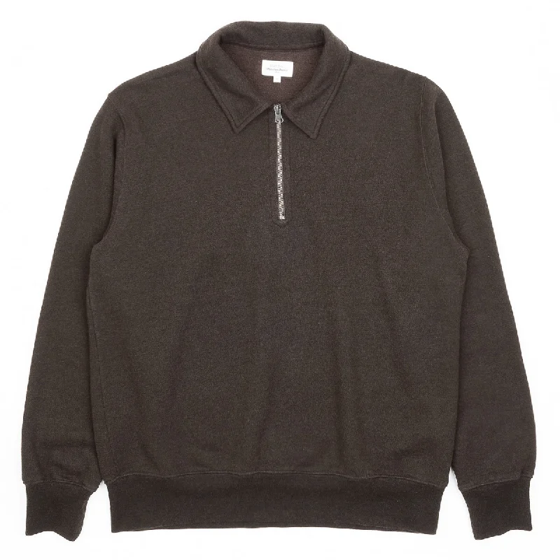Weekend Special Polo Zipper Sweatshirt - Chocolate