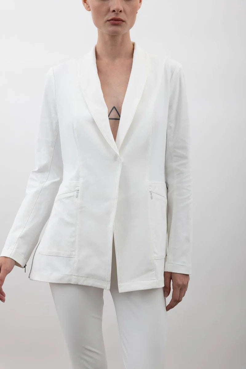 Weekend Discounts to Enjoy Valbella Tech Stretch Blazer - White