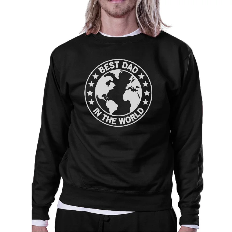 Instant Deal World Best Dad Black Unisex Sweatshirt Fathers Day Gift For Husband