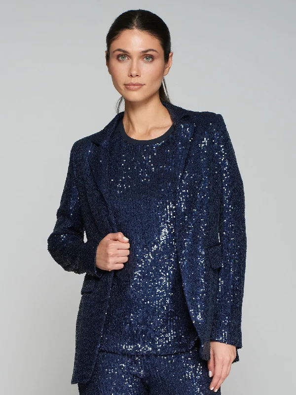 Weekend Deals That Wow Andrea Sequin Jacket - Navy