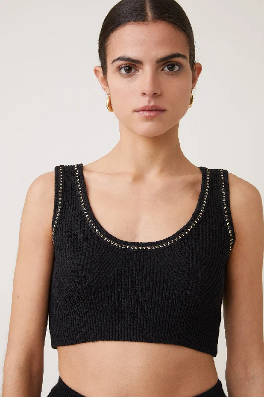 Weekend Savings Fiesta Padjo Crop Top - Noir