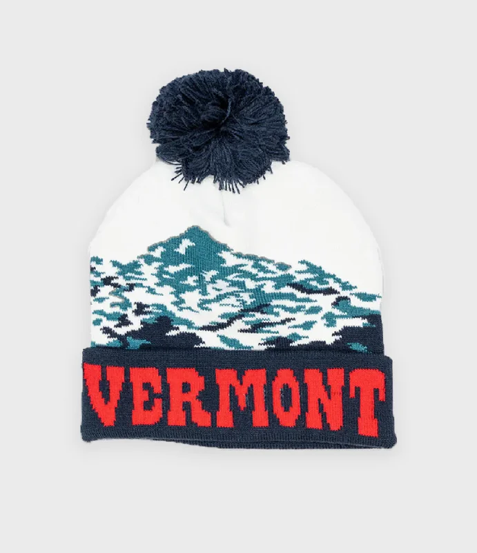 Best Seller Vermont Pom Knit Beanie - Red