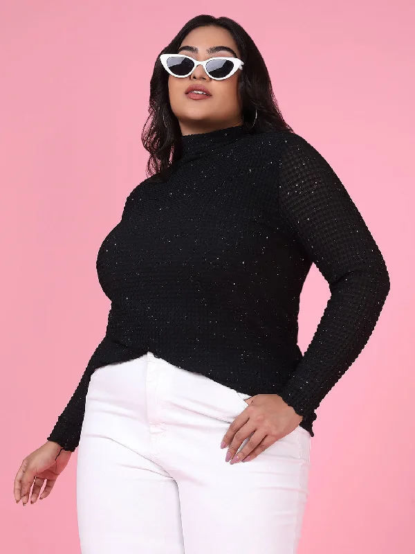 Value Pack Women Solid Black Top