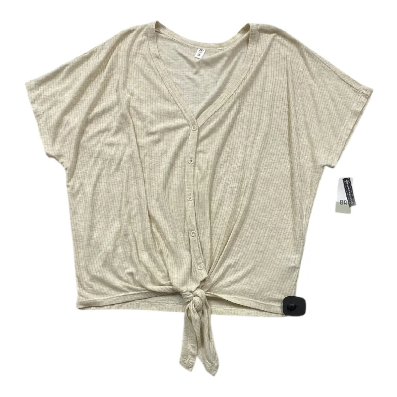 Weekend Offers That Dazzle Top Short Sleeve By Bp In Cream, Size: M