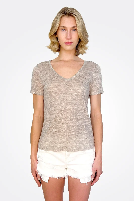 Weekend Specials to Grab V Neck Shirt - Hemp