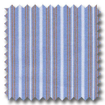 Don't Delay Blue, Tan, and Gray Stripe Custom Dress Shirt