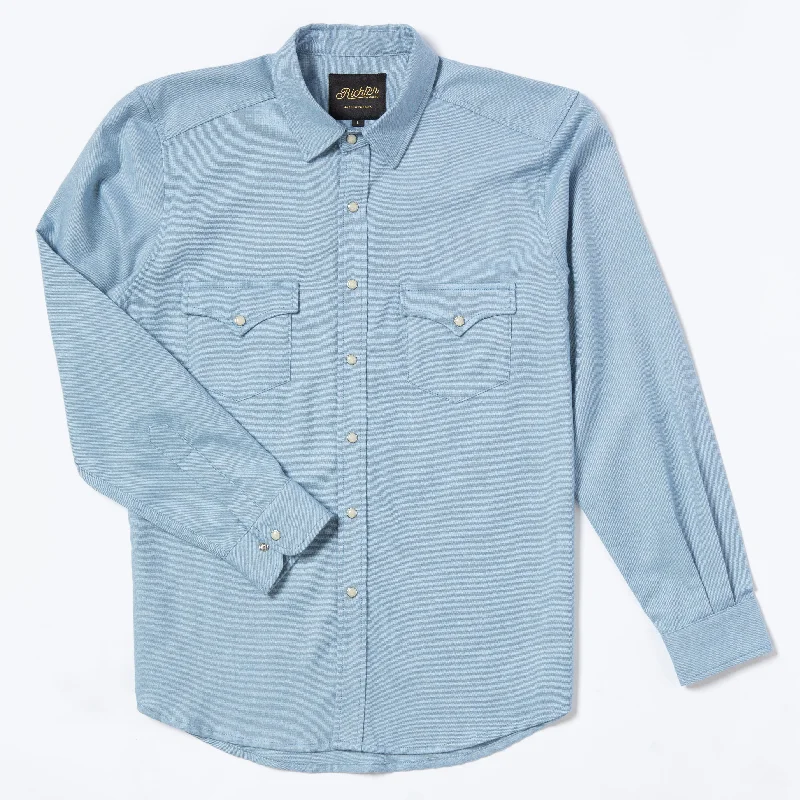 Price Drop Alpine Super Soft Western Flannel in Sky Blue