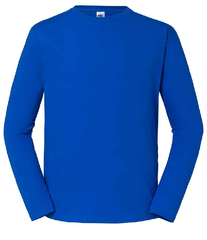 Low Prices Fruit Loom Iconic 195 Premium Long Sleeve T-Shirt | Royal Blue