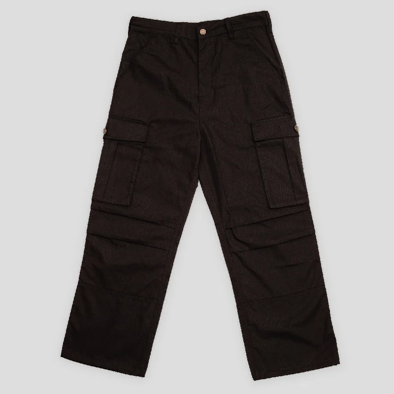 Massive Savings Hoddle Pleated Ripstop Cargo Pants - Black