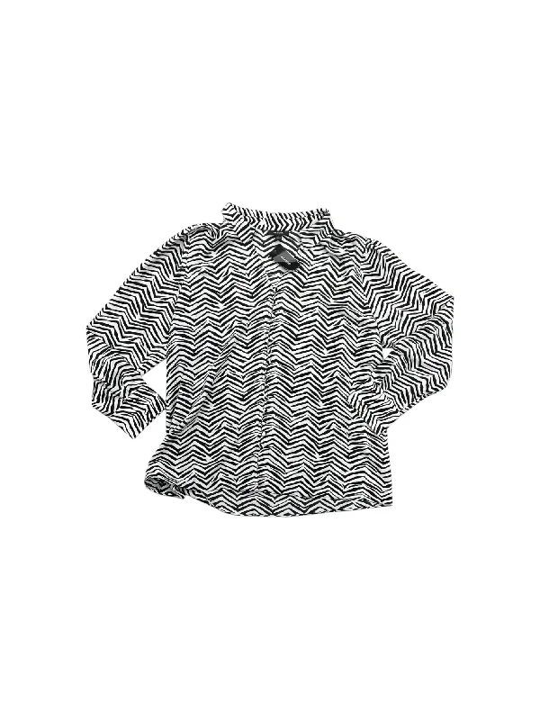 Weekend Discounts to Celebrate Top Long Sleeve By Alfani In Zebra Print, Size: 1x