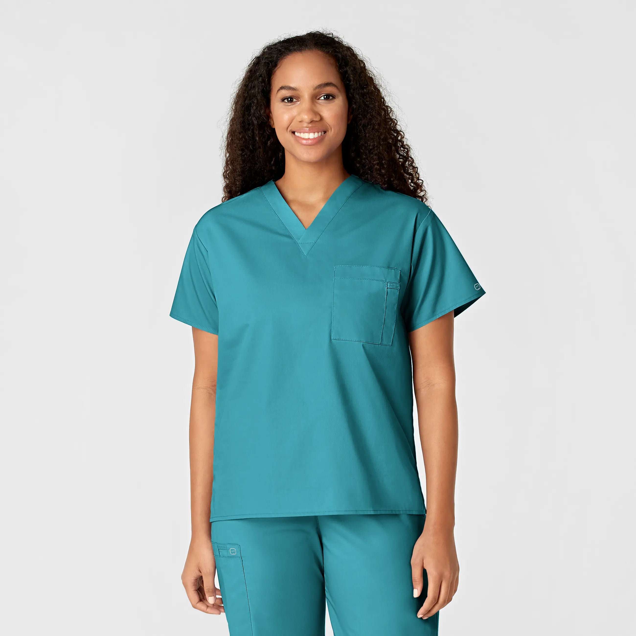 Special Buy Wink Unisex V-Neck Scrub Top - Teal