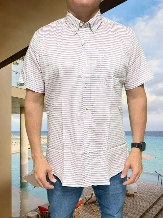 Massive Deals Regatta Short Sleeve Men's Woven Shirts Stripe