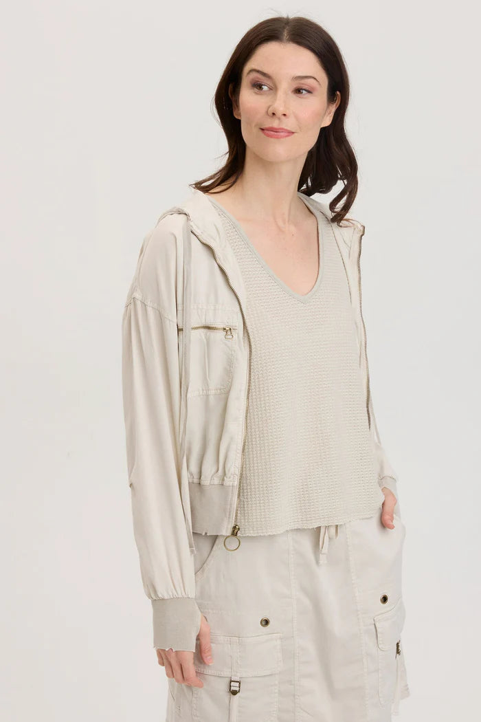 Super Deal Karney Distressed Bomber - Klondike Pigment