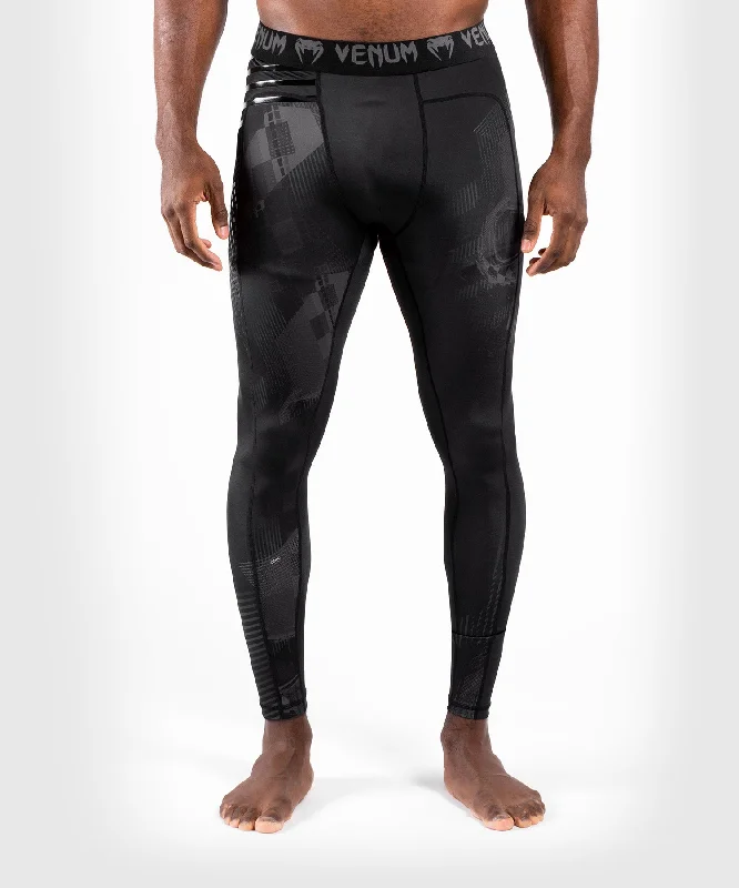 Final Sale Venum Skull Compression Tights - Black/Black