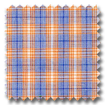 Special Offer Carrot, Blue, and White Plaid Custom Dress Shirt