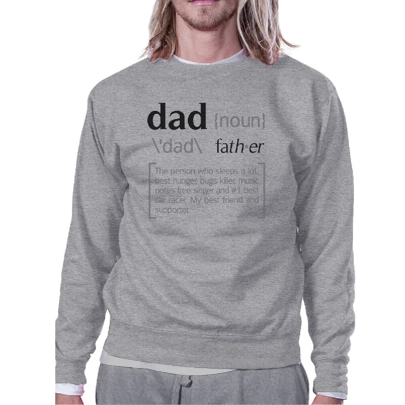 Mega Discount Dad Noun Grey Unisex Funny Design Sweatshirt For Fathers Day Gifts