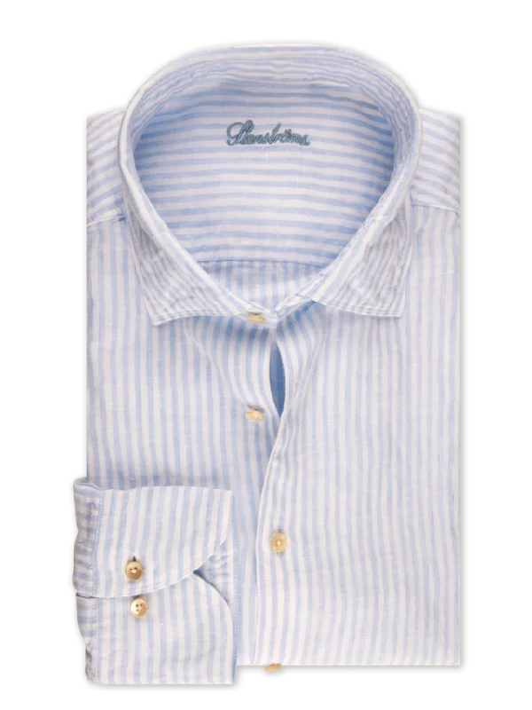 Weekend Specials to Indulge In ID24347-Stenstroms Sky Linen Stripe Shirt