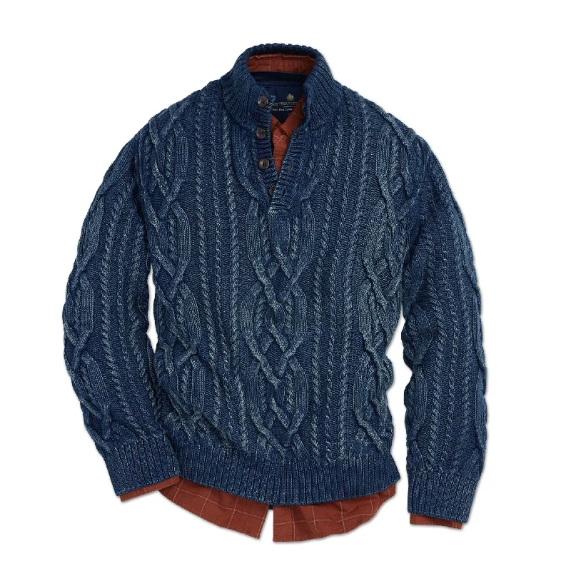 Value Deals True Indigo Fisherman Sweater