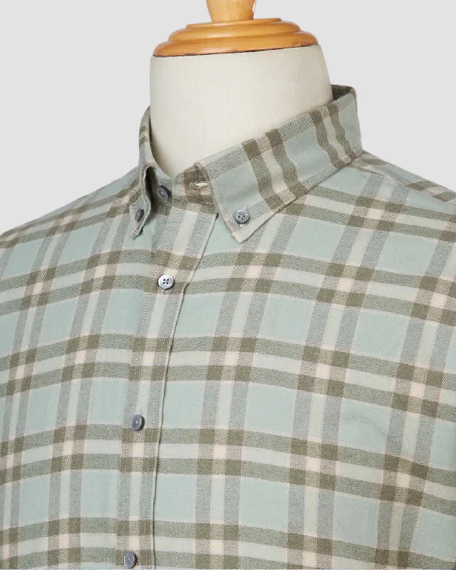 While Supplies Last Thomas Mason Verde Checked Shirt