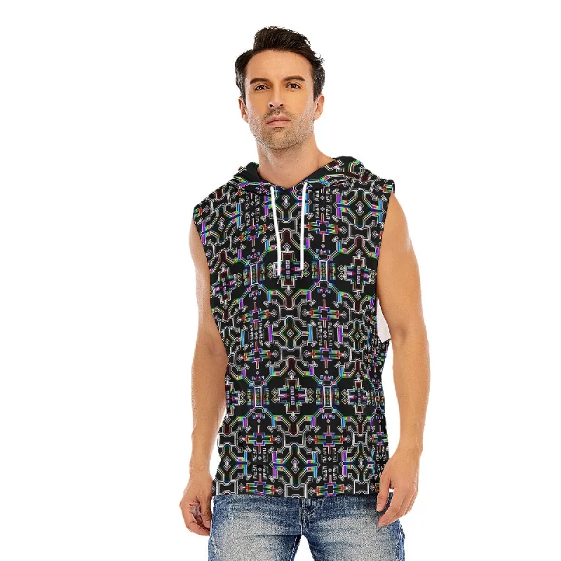 Crazy Deals Prismatic Grid Hooded Tank Top