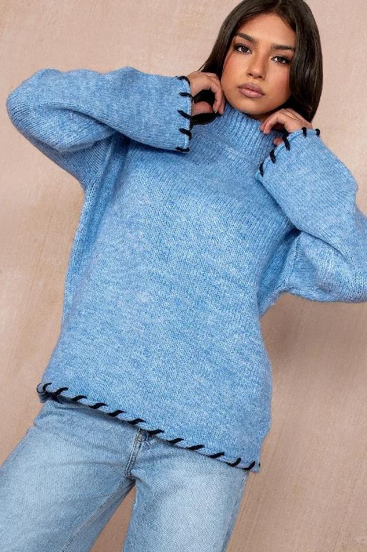 Year-End Sale Tamara Blue Knit Jumper