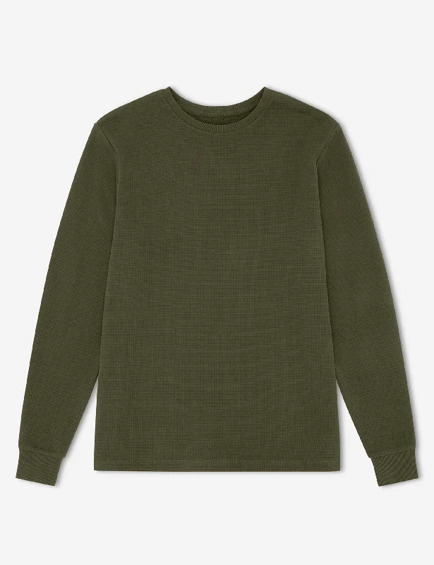 Weekend Special Smith Long Sleeve Waffle - Fatigue