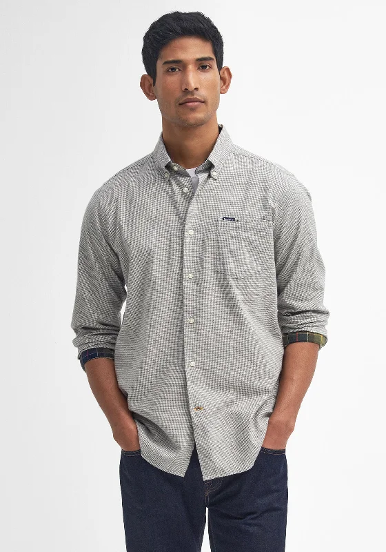 Weekend Discounts to Celebrate Barbour Turner Houndstooth Tailored Shirt, Olive