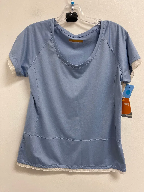 Weekend Bargains to Grab Athletic Top Short Sleeve By Lucy In Blue, Size: L