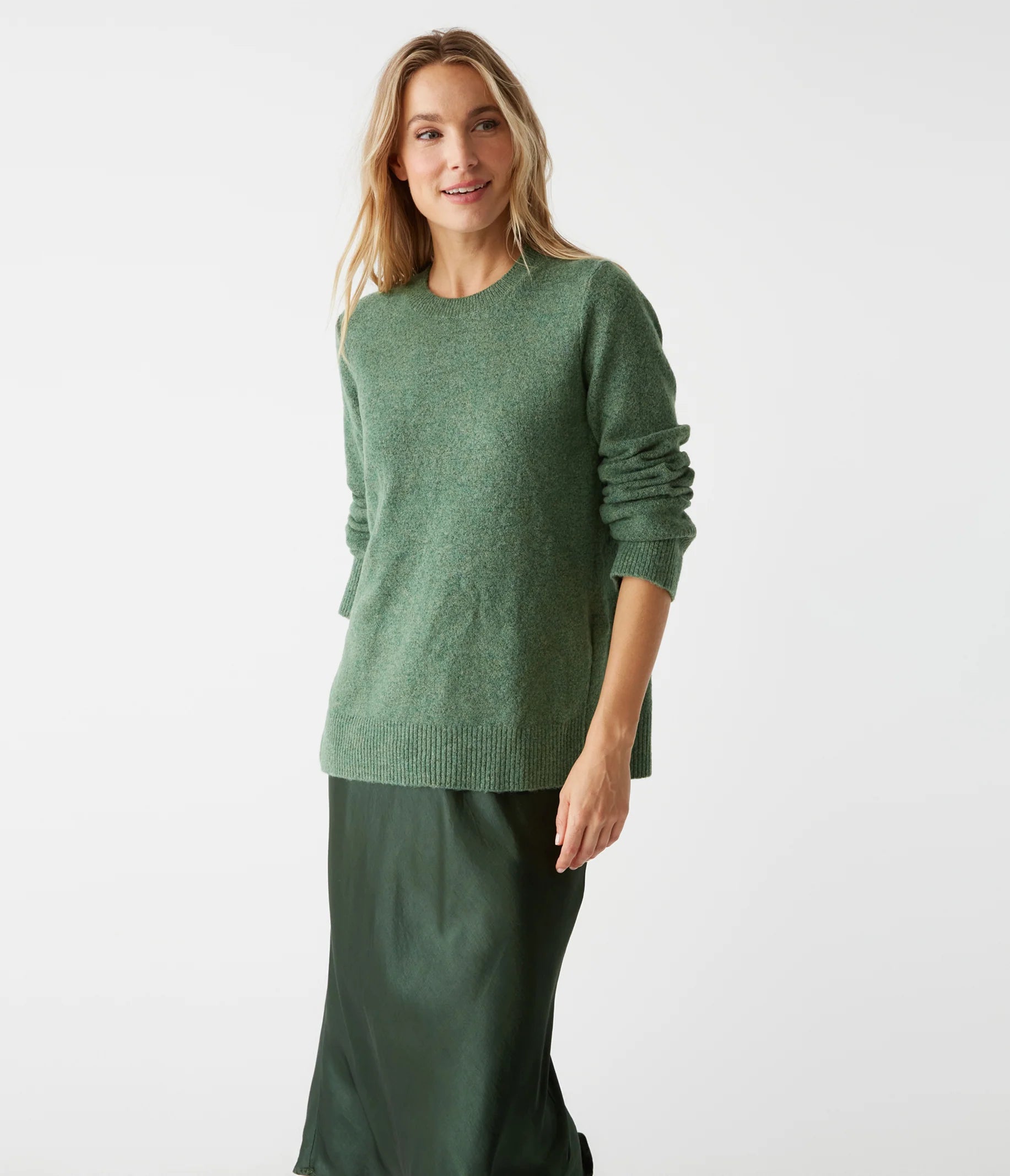 Shop and Save Imogen Crew Neck Sweater - Spruce