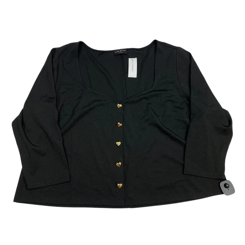 Act Fast Top 3/4 Sleeve By Lane Bryant In Black, Size: 3x
