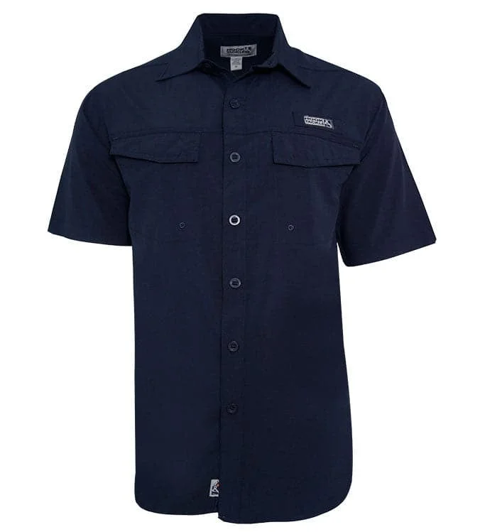 Can't Miss Hook & Tackle Short Sleeve Men Fishing Shirt UPF 50+ Sun Prot