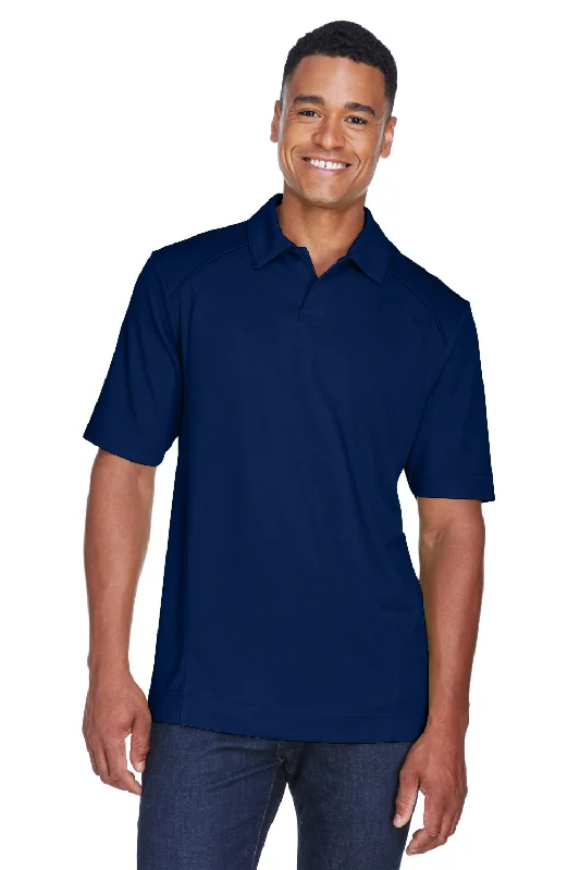 Now or Never North End Mens Sport Red Performance Moisture Wicking Short Sleeve Polo Shirt - Night Blue