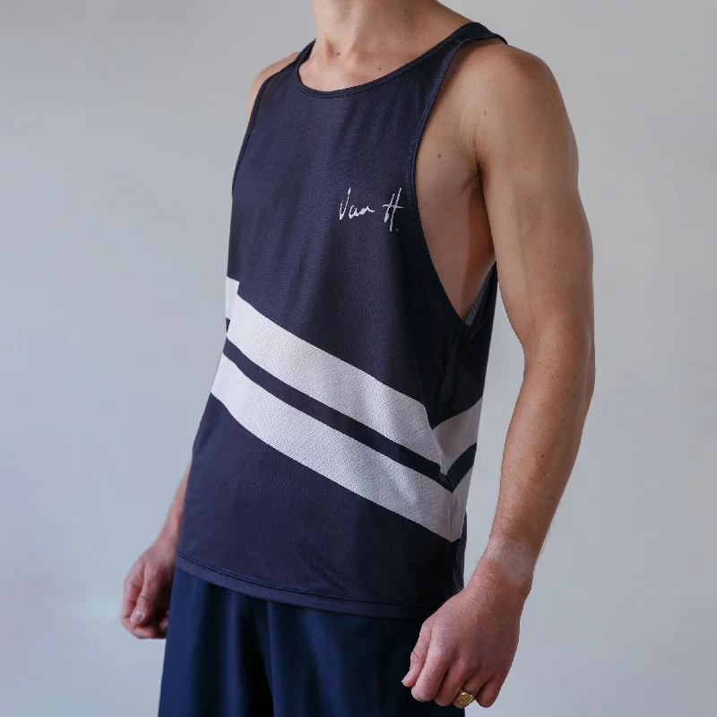 Overstock Clearance Mens Navy Running Vest