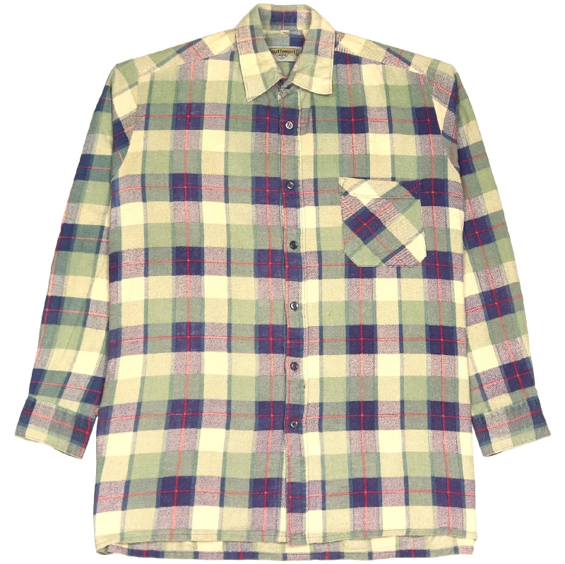 Exclusive Online Offer Southwest Checkered Flannel Shirt Navy Cream Beige Red