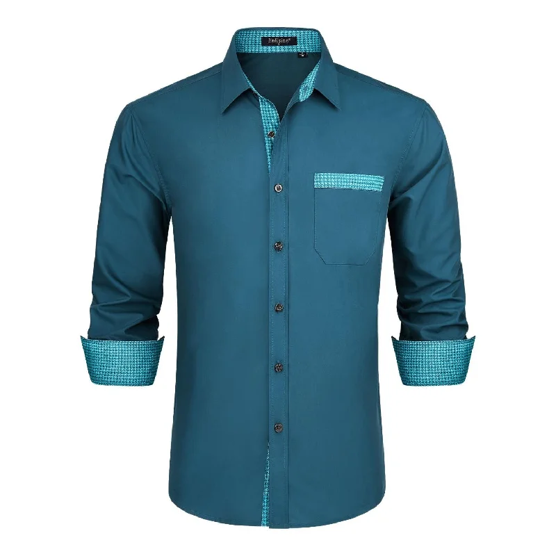New Arrival Casual Formal Shirt with Pocket - GREEN