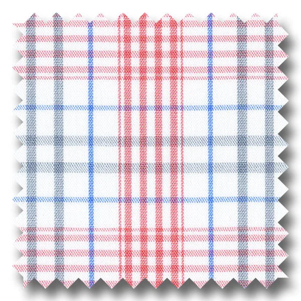 Weekend Savings Spectacular Pink, Gray and Blue Prince of Wales Checks Broadcloth - Custom Dress Shirt