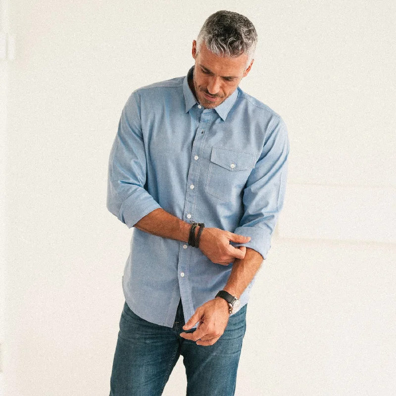 Weekend Offers That Shine Author Casual Shirt – Classic Blue Oxford